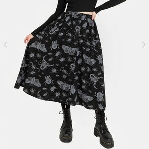 Disturbia Parasite Button Skirt Black US 10/ UK 14